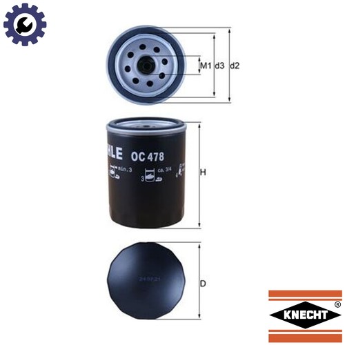 Oil filter 478 for - oil,
