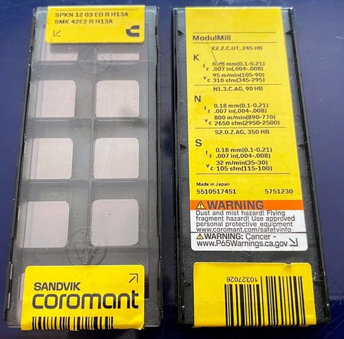 New sandvik inserts - 10,