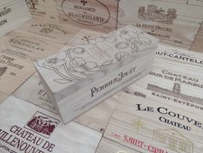 Wooden Wine Box Crate with lid ~ CHAMPAGNE PERRIER-JOUET ~ French, Genuine