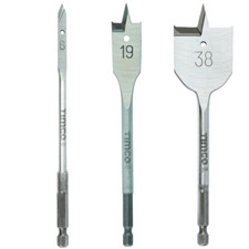 Flat Wood Drill Bits (6-38mm) Spade Quality Holesaw Bit 152mm Length