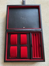 Rapport London C428 Black Leather Watch Collector Box With Red Interior