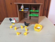Playmobil Chicken Coop Hen House faith 6 chicks - great farm add-on!