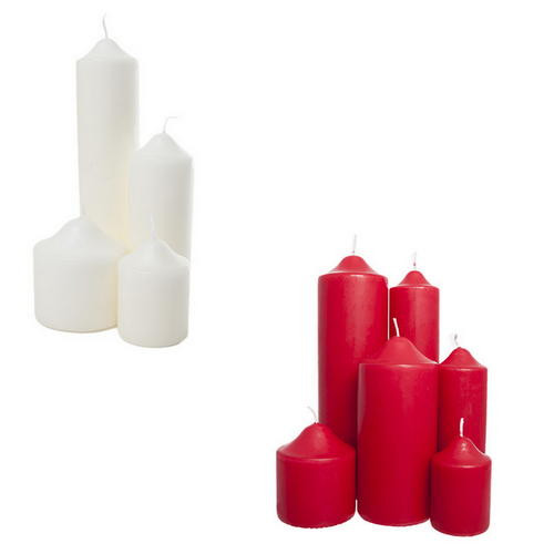 Long burn wax church pillar - long,