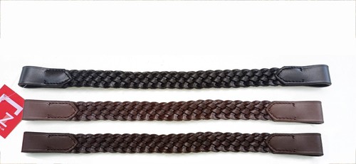 Leather plaited browband - leather,