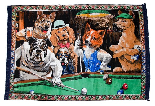 Dogs playing pool billiards - pool,