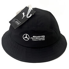 PUMA Mercedes AMG Petronas F1 Bucket Hat | Black Cap Formula One Mens Size L/XL