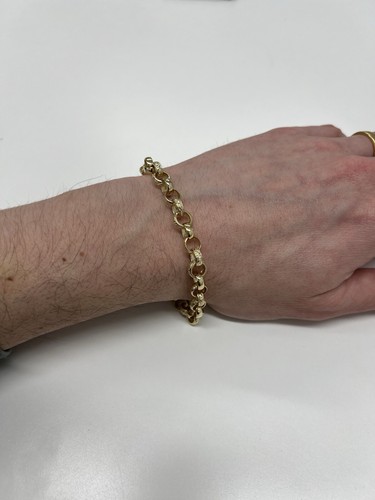 9ct yellow gold solid belcher - yellow,