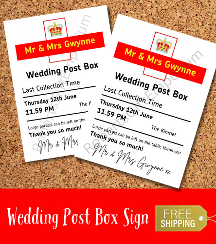 Personalised wedding post box - post,