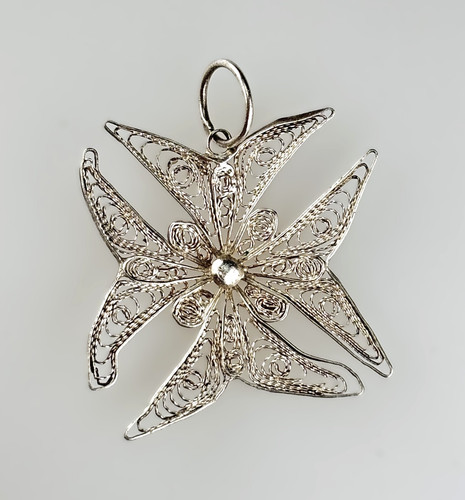 Sterling silver filigree - silver,