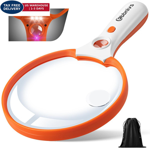 Large magnifying glass with - large,