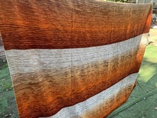 Retro Chenille Single Door Curtain Orange Wide Horizontal Stripes W64” D82” (B87