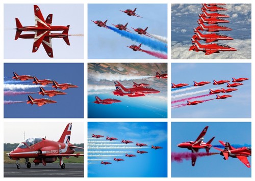 Red arrows jet plane poster - red,