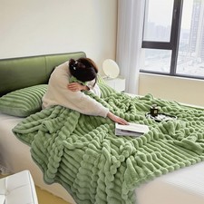 Large Ribbed Faux Fur Warm