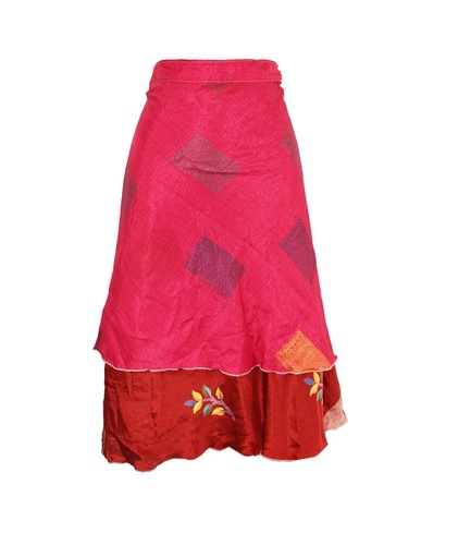 Knee length sari - length, wrap