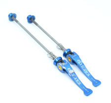 A2Z CNC Alloy / Ti Mountain Bike Quick Release Skewer Set Blue MTB XC
