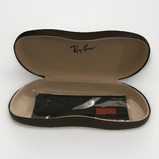 Ray-Ban Glasses/Sunglasses Hard Case Felt lining with cloth Black  L7xW17x4cm 