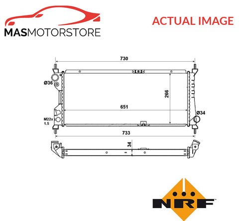 Engine cooling radiator nrf - engine,
