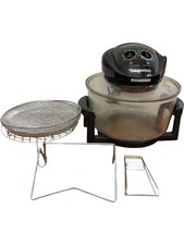 Daewoo SDA1032 Halogen Air Fryer with Accessories 1400W Black Glass Bowl