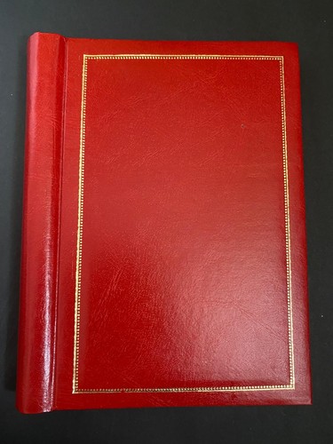 Large red faux leather - red,