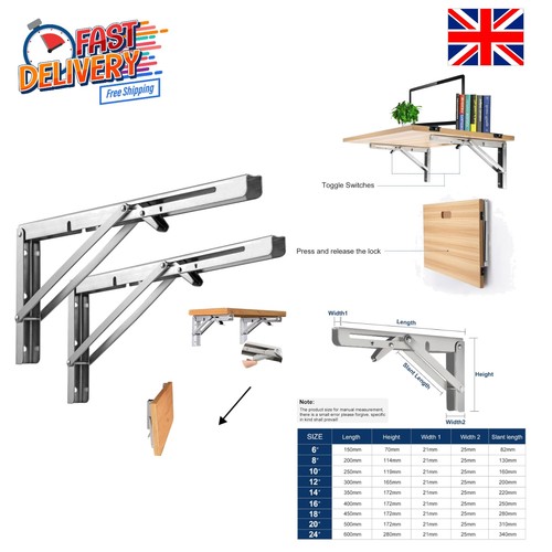 Inch folding shelf brackets - folding,