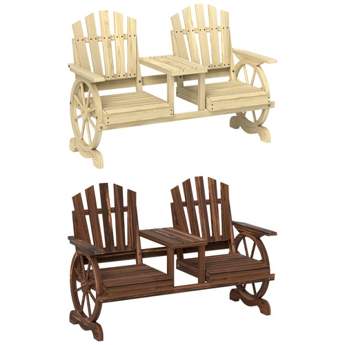 Outsunny wooden garden bench - wooden,