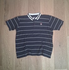 Vintage Fila White Line Navy