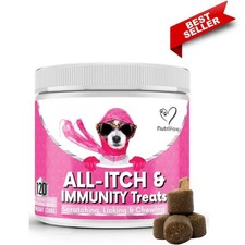 NutriPaw All-Itch Immunity Treats For Dogs - Soothe Itchy Paws, Eyes, Ears, Skin