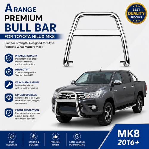 Front bar 63mm stainless - a-bar,