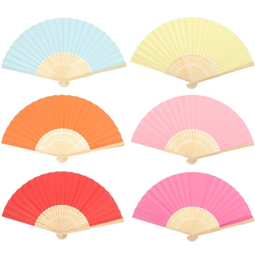 6pcs diy painting fans - 6pcs,