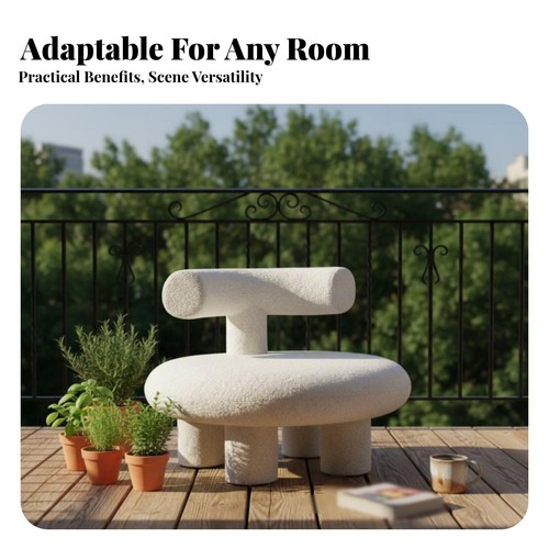 Plush single person sofa - single-person,