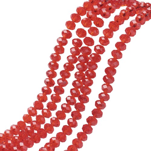 Faceted rondelle crystal - faceted,