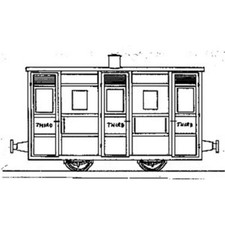 OO9 / HOe Festiniog & Blaenau 4-Wheel 3rd Class Coach Dundas DM43
