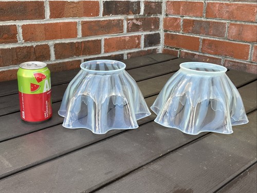 Pair antique vtg opalescent - vtg,
