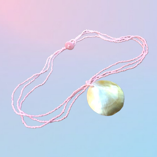 Mother pearl shell pendant - pearl,