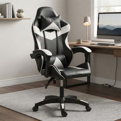 White gaming reclining - reclining, swivel