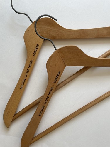 Vintage wooden coat hangers - vintage,