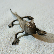 Antique Benin Bronze Lizard