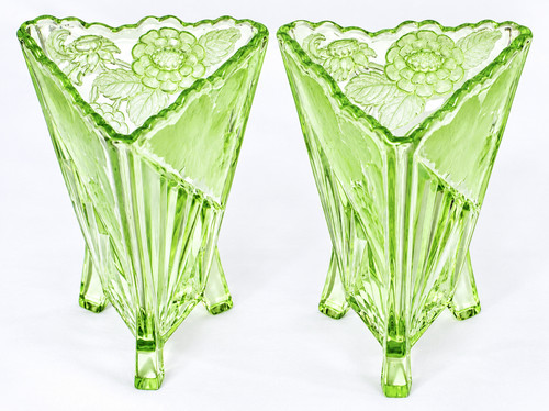 Pair sowerby art deco - pair,