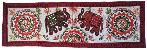 Indian embroidered elephant - embroidered,
