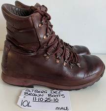 10L UK BRITISH ARMY ALTBERG Defenders Boots Men's Brown Leather 11.10.25-10