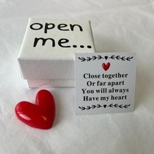 Open Me Boxed Love Heart Token with Special Message I Love You Always
