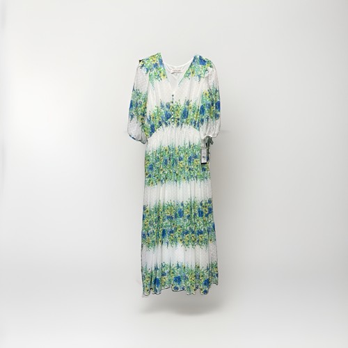 Taylor white green floral - white,