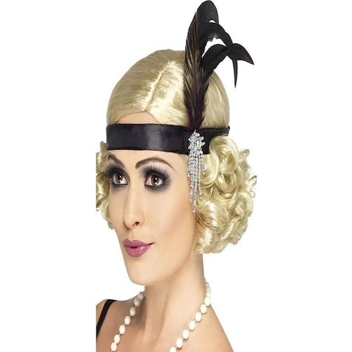 Smiffys black satin charleston - black,