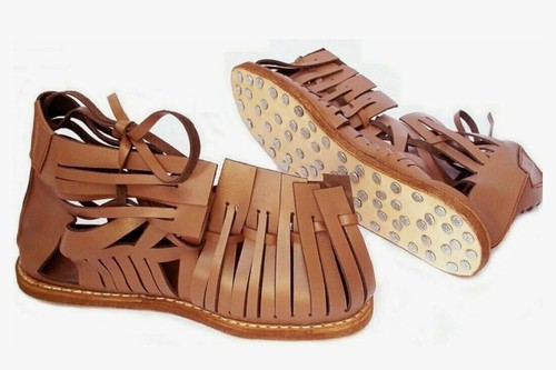 Mens medieval roman shoes larp - roman,