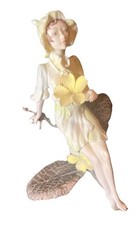 Royal Worcester Fine China  Albany Figurine 17cm Tall on a bronze stand 