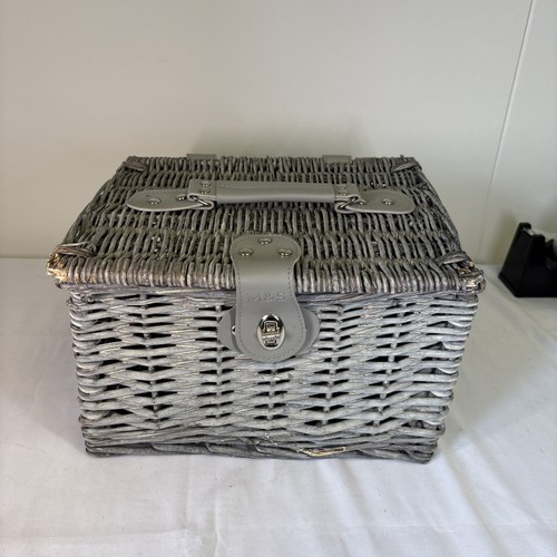 Small grey woven picnic - m&s,