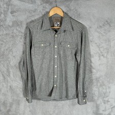 Green By Paul Costello Shirt Mens Medium Grey Wool Blend Over Shirt