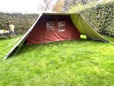 De Waard Albatros Dutch Canvas pyramid Tent, 2 side awnings, Inner curtains