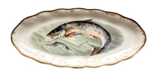 Antique fish platter - fish,