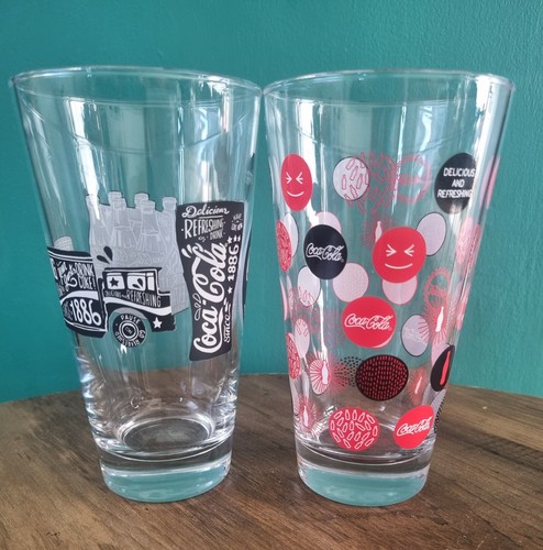 Coca cola drinking glasses - drinking,